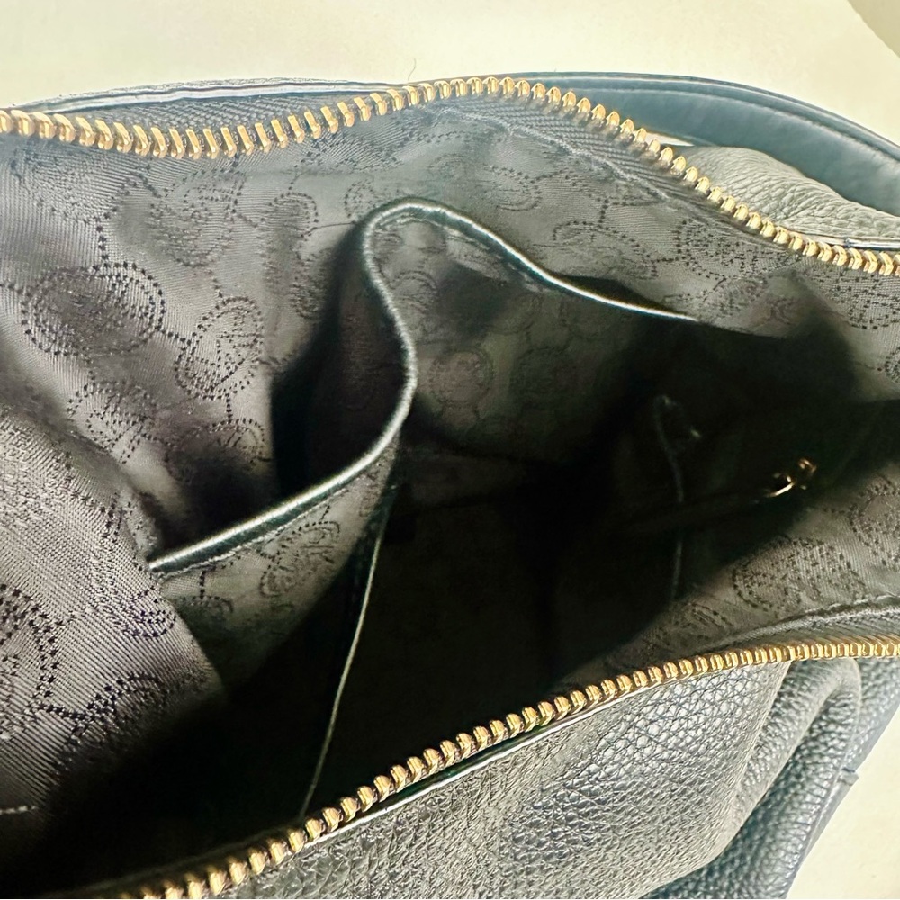 🥂SOLD🥂Vintage Michael Kors Bowery Black Boho Pebbled Leather Shoulder Bag Purse - Picture 11 of 14